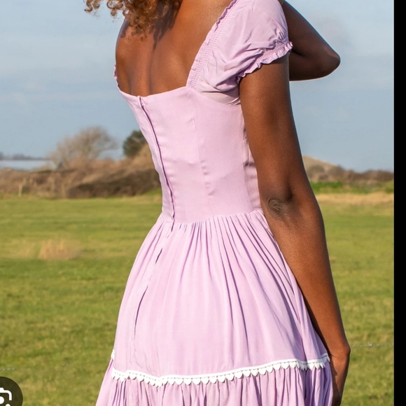 COLLECTIF Lolisa purple kawaii pastel fit and flare doll dress XL - Picture 4 of 13